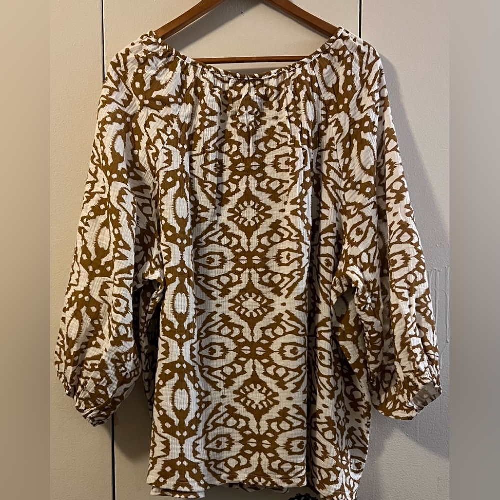🆕 ASHLEY STEWART  ABSTRACT PRINT BLOUSE NWT - Picture 4 of 10